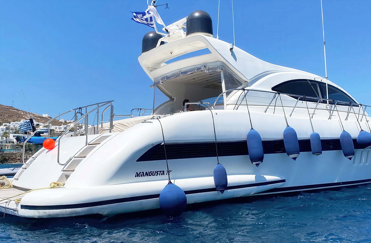 Аренда яхты Mangusta 72 на Миконосе, Греция